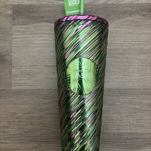 Starbucks Wicked 24oz. Cold Cup Pink and Green Swirl Tumbler New Release IN HAND